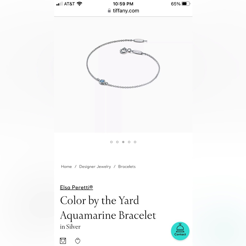 Elsa peretti - Color by the Yard Aquamarine Bracelet in Silver